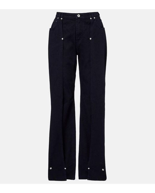 Jean Paul Gaultier Blue Low-Rise Wide-Leg Jeans