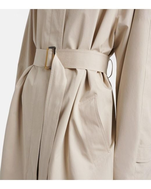 The Row Natural Amaya Belted Cotton Car Coat
