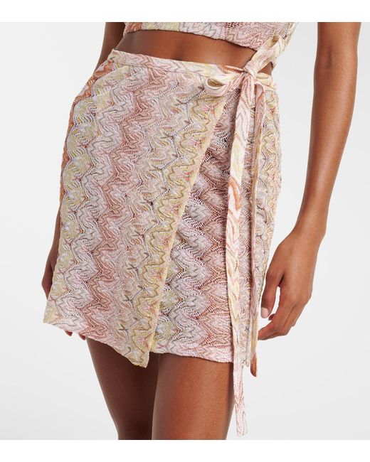 Missoni Pink Lame Wrap Skirt