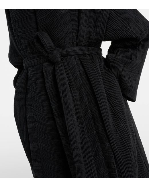 The Row Black Moorea Silk Coat