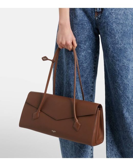 Alaïa Brown Schultertasche Le Teckel Aus Leder
