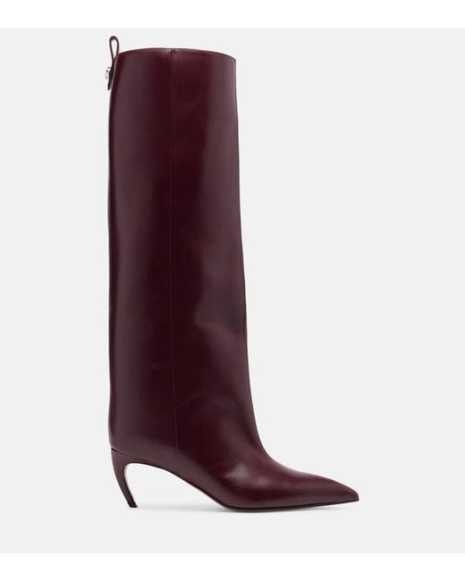 Botas Altas Lea 90 De Piel The Attico de color Purple