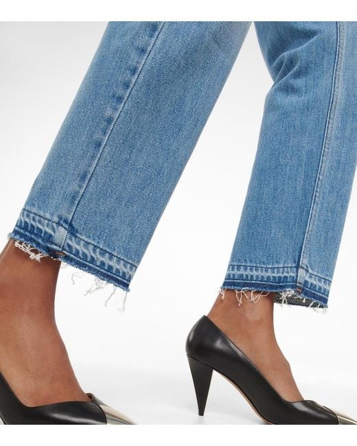 Pantalones Ajustados Belden De Tiro Alto Isabel Marant de color Blue