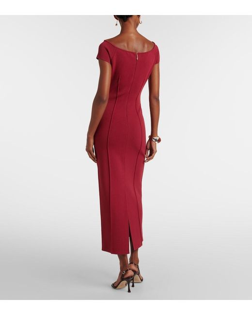 Joseph Red Foin Jersey Midi Dress