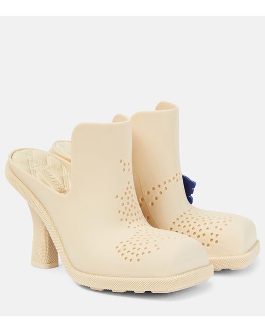 Burberry Natural Highland Rubber Mules