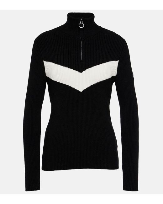 Fusalp Black Andromede Ribbed-knit Sweater