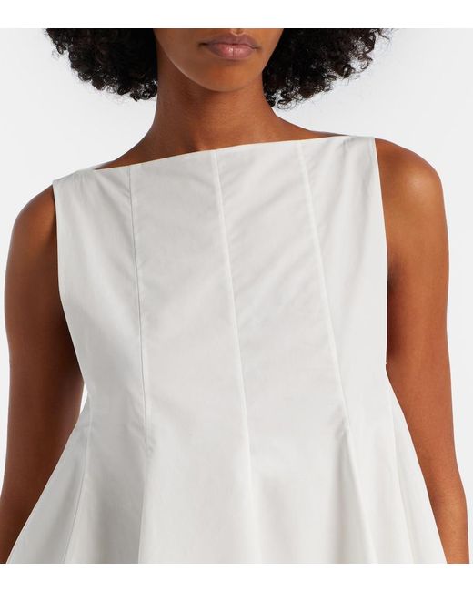 Khaite White Marita Cotton Top