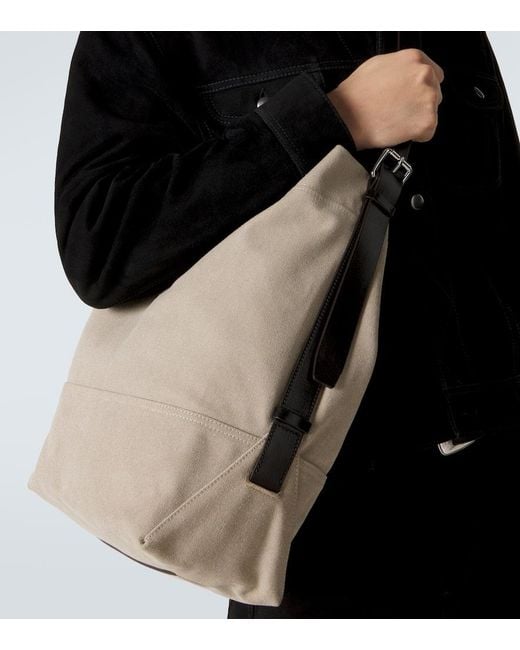 Lemaire Tote Bag Belted Aus Canvas in Natural für Herren