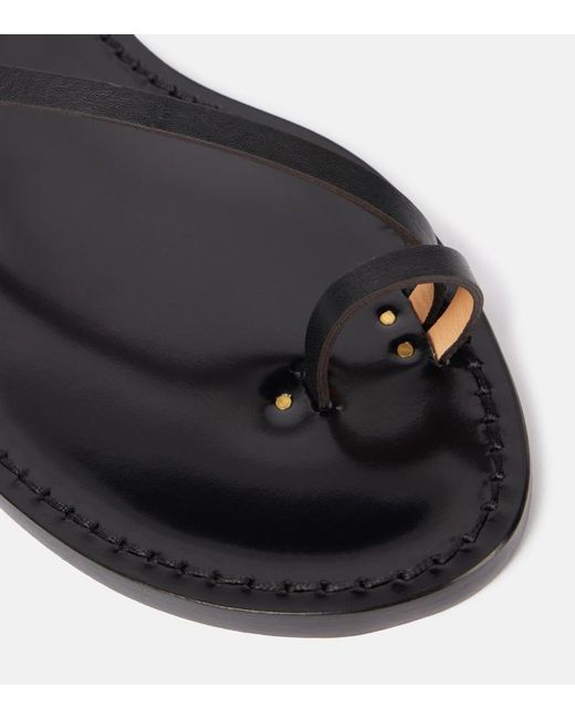 Amanu Black Kalahari Leather Sandals