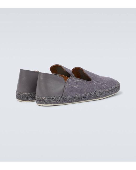 Christian Louboutin Espadrilles Espadon Aus Jacquard Mit Leder in Gray für Herren