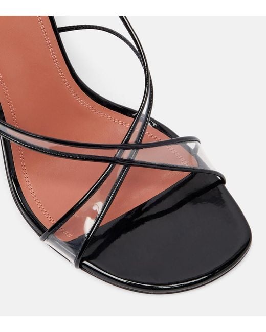 AMINA MUADDI Metallic Lena 90 Pvc And Patent Leather Sandals