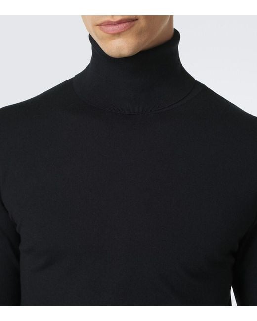 The Row Blue Adlan Wool Turtleneck Sweater for men
