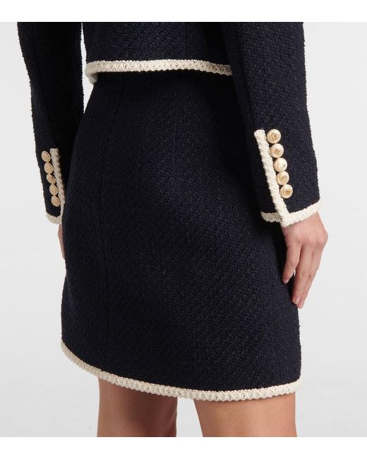 Veronica Beard Blue Mabel Cropped Tweed Jacket
