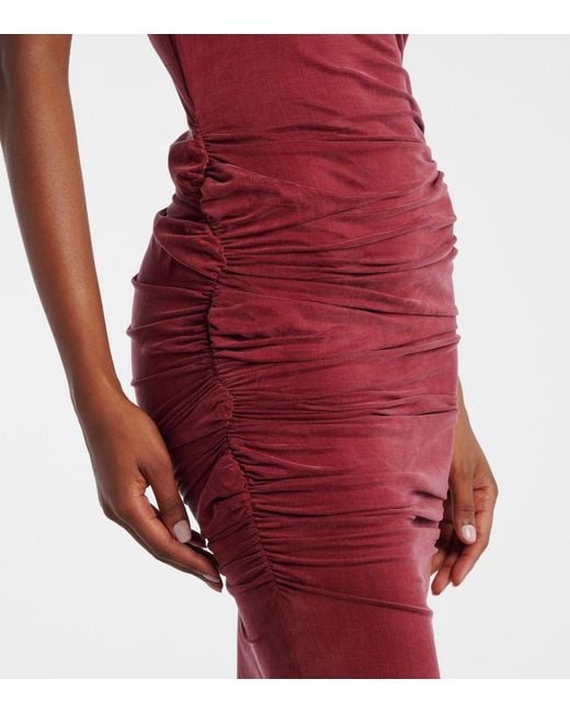Vivienne Westwood Red Liz Draped Jersey Maxi Dress
