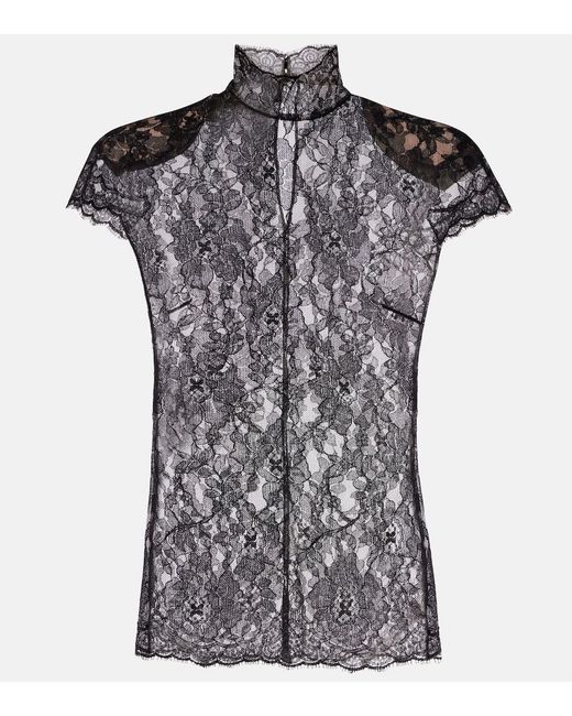 Valentino Black Cotton-Blend Top
