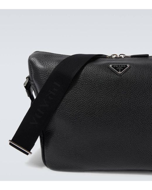 Prada Crossbody Bag Aus Leder in Black für Herren