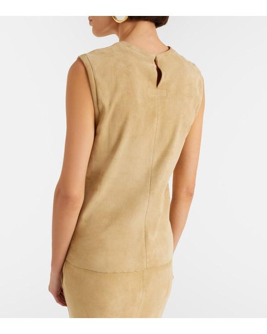 Stouls Natural Miuccia Suede Top