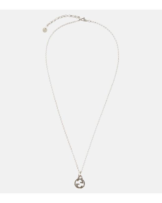 Gucci Metallic Interlocking G Pendant Necklace