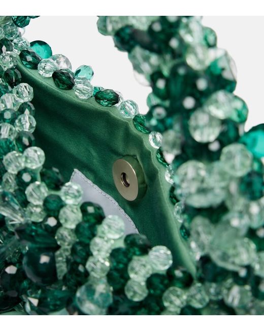 Borsa Sirena Con Perline di Clio Peppiatt in Green