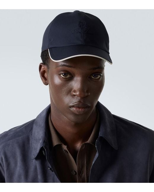 Loro Piana Blue Logo Baseball Cap for men