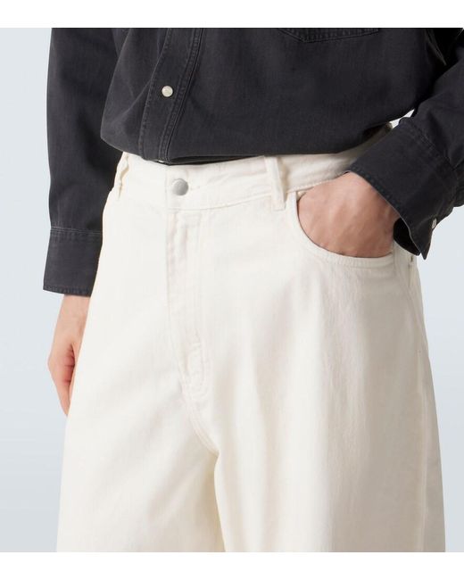 Studio Nicholson White Paolo Barrel-Leg Jeans for men
