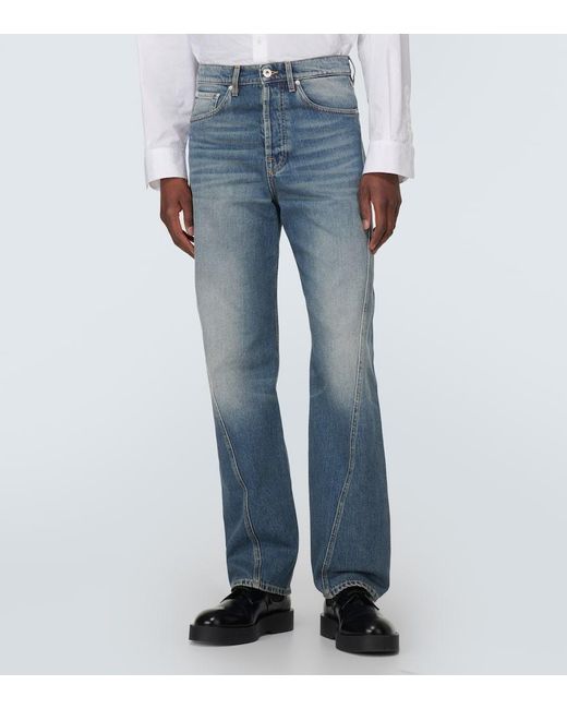 Lanvin Straight Jeans Twisted in Blue für Herren