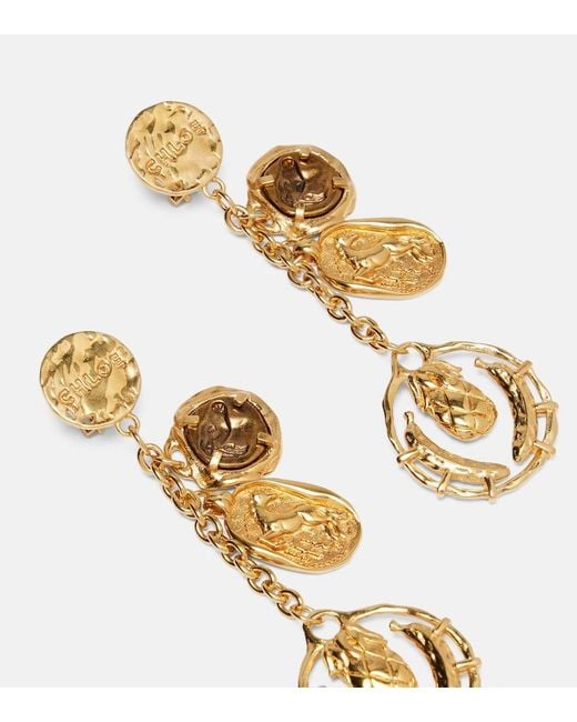 Chloé Metallic Ohrringe Medals