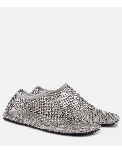 Christopher Esber Gray Slip-Ons Minette Mit Kristallen
