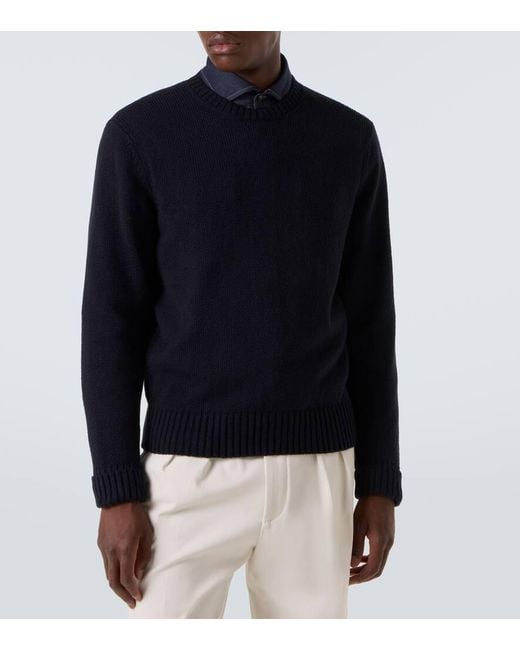 Dunhill Pullover Aus Baumwolle in Blue für Herren