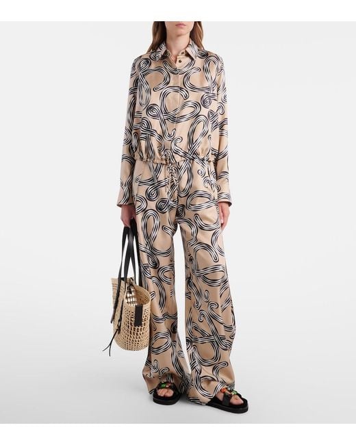 Loewe Metallic Paula's Ibiza Braid Medium Basket Bag