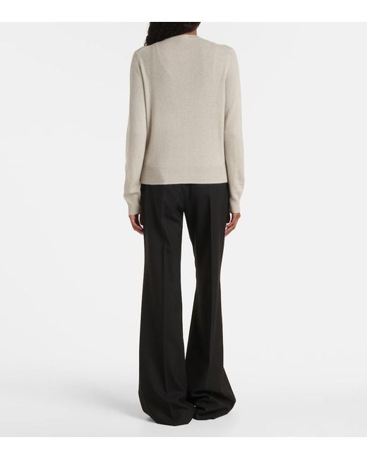 Jardin Des Orangers Natural Bow-Detail Cashmere Cardigan