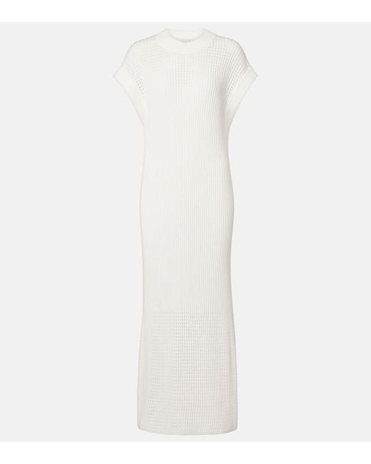 Varley White Maxikleid Cheston Aus Baumwolle