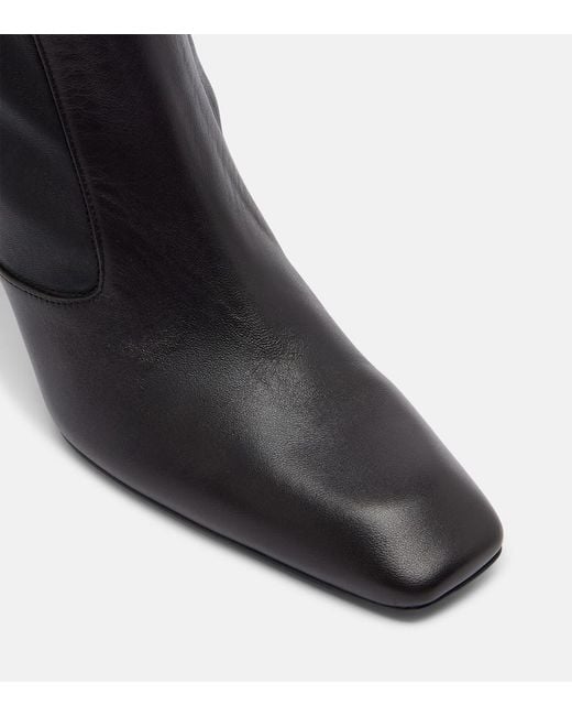 Totême Black Leather Over-The-Knee Boots