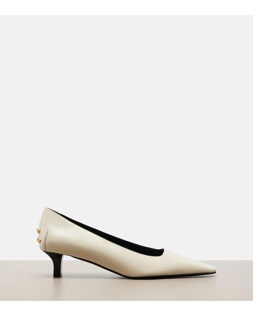 Tod's White Leather Pumps