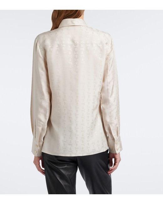 Gucci Natural Silk Jacquard Shirt