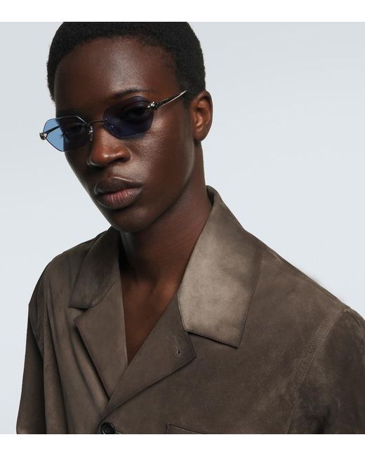 Cartier Blue The Panthere De Cartier Square Sunglasses for men