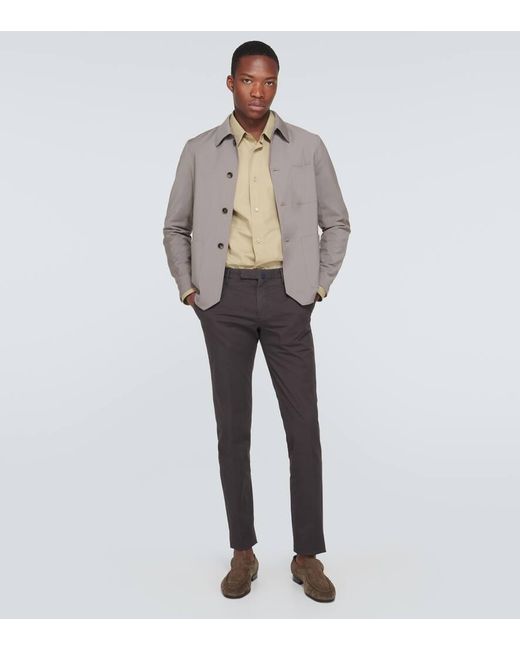Pantalones Slim De Mezcla De Algodon Slowear de hombre de color Gray