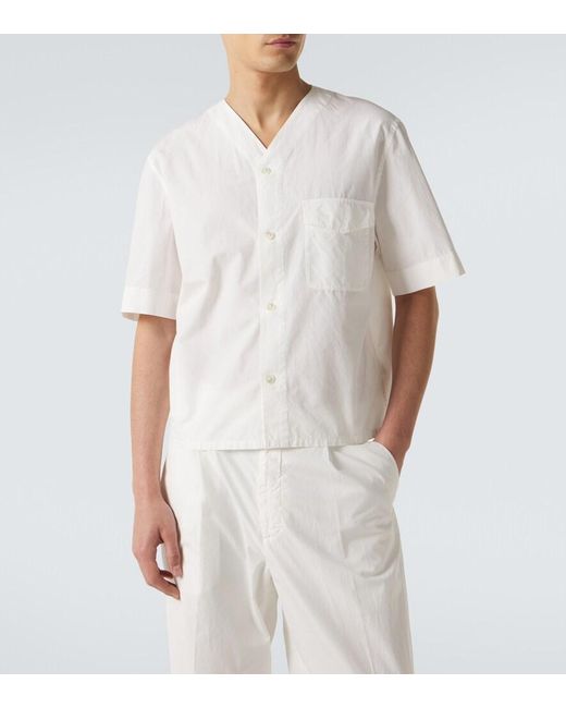 Auralee White Cotton Poplin Shirt for men