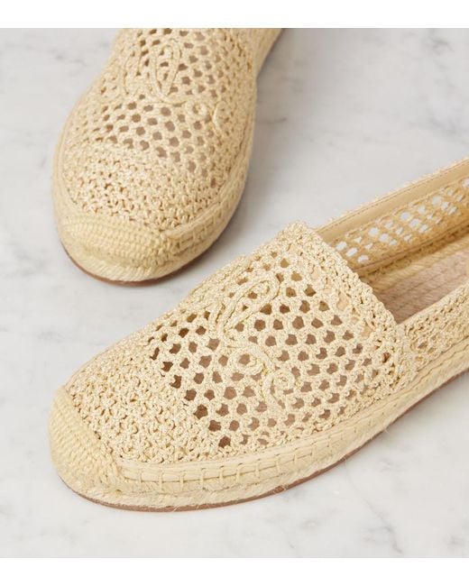 Espadrilles Isla En Crochet A Logo Chloé en coloris Natural