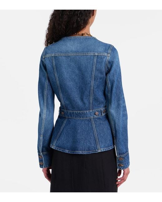 Chloé Blue Peplum Denim Jacket