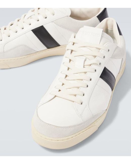 Tom Ford Sneakers Aus Leder Mit Veloursleder in Metallic für Herren