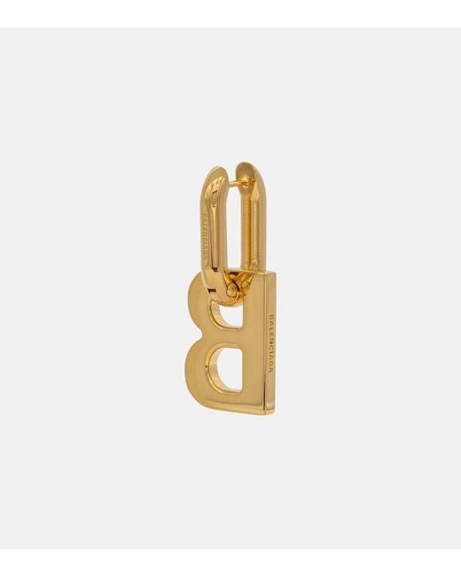Balenciaga Metallic B Chain Xl Earrings