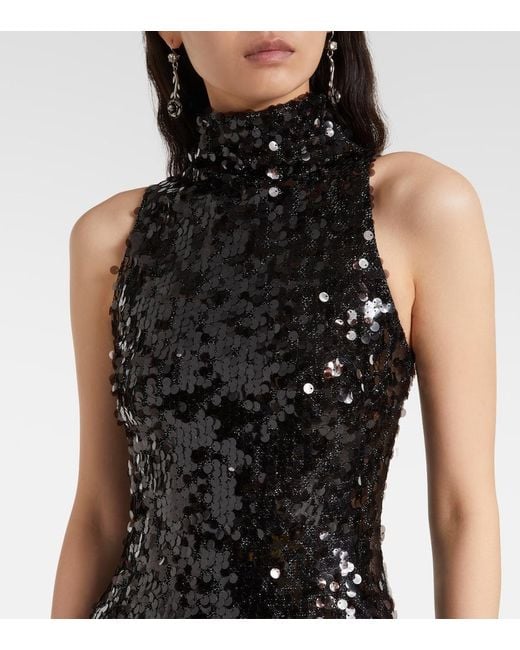 Christopher Esber Black Cristalla Embellished Gown