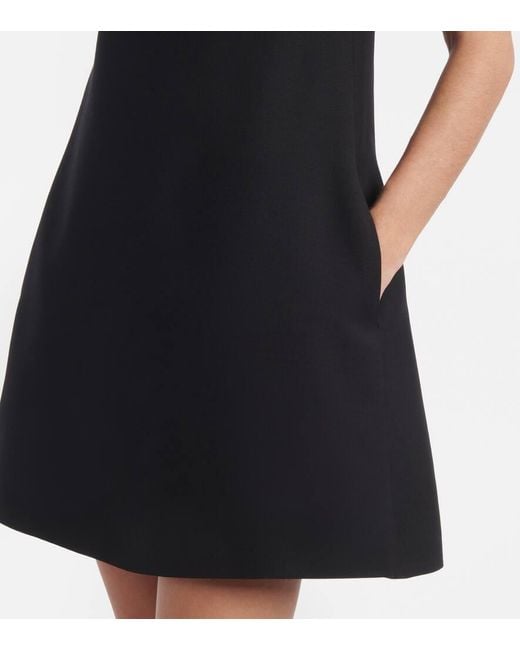 Valentino Black Crepe Couture Embellished Minidress