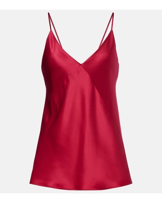 Max Mara Red Silk Satin Camisole