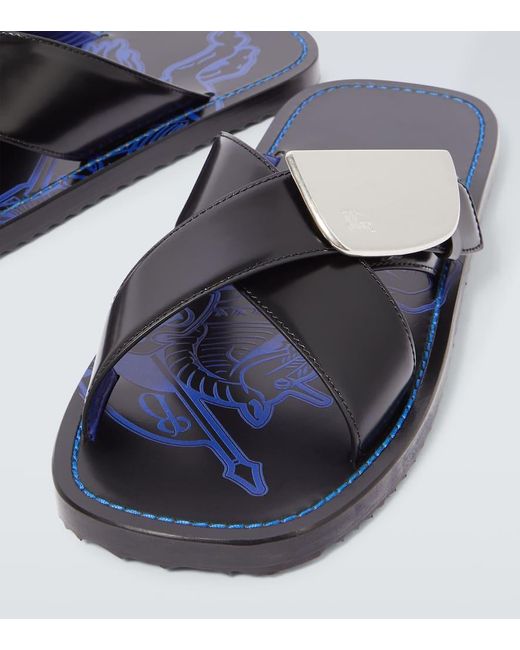 Burberry Sandalen aus Leder in Blue für Herren