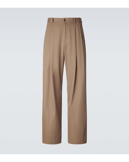 The Row Natural Tibor Cotton And Cashmere Wide-Leg Pants for men