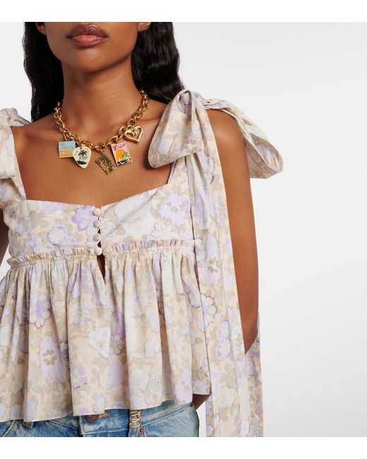 Chloé White Floral Cotton Top