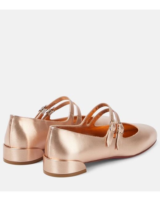 Christian Louboutin Pink Sweet Jane Leather Mary Jane Shoes