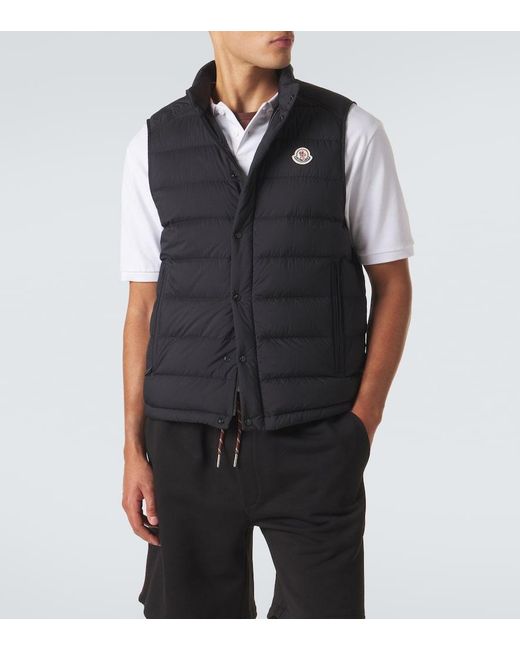 Moncler Black Barthe Down Vest for men